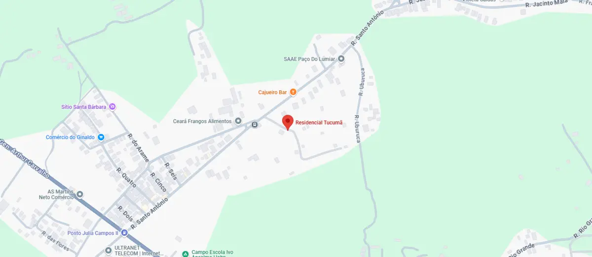 Mapa mostrando a localização da Casa de Eventos em São Luís, Maranhão